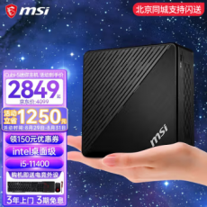 微星（MSI） Cubi-5 迷你游戲設計臺式電腦10代i5主機商用辦公家用學習微型計算機 Cubi-5 Intel-i5-10210U 定制六：8G內存 512G固態+1T機械